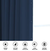 Tlaks Magnetic Curtains - Thermal Insulated Blackout Curtains - No Tools Installation - Designed in the U.S.A.