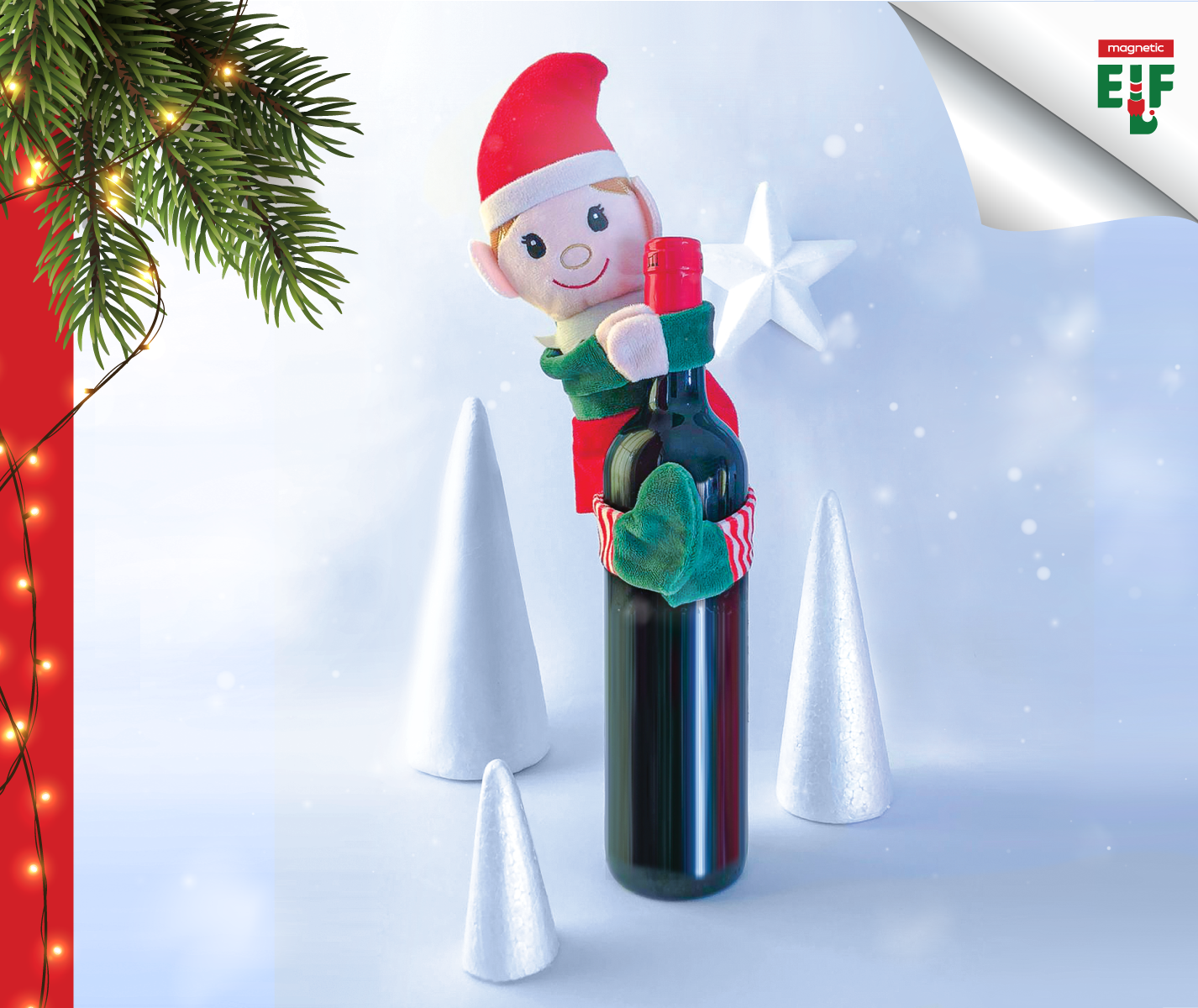 Noelle the Magnetic Elf - A New Christmas Tradition - Elf Pixies on a Shelf - Suitable for Christmas Decorations/Gifts