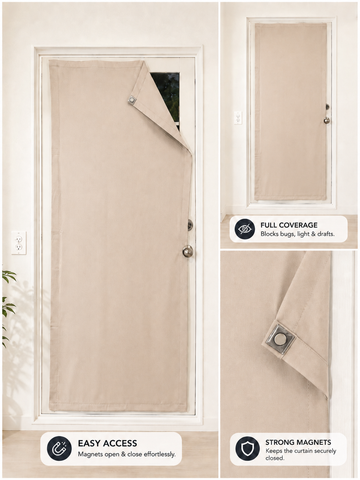 Tlaks Magnetic Curtains - Thermal Insulated Blackout Curtains - No Tools Installation - Designed in the U.S.A.