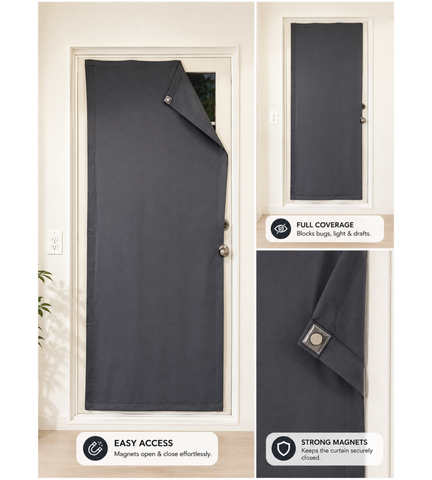 Tlaks Magnetic Curtains - Thermal Insulated Blackout Curtains - No Tools Installation - Designed in the U.S.A.
